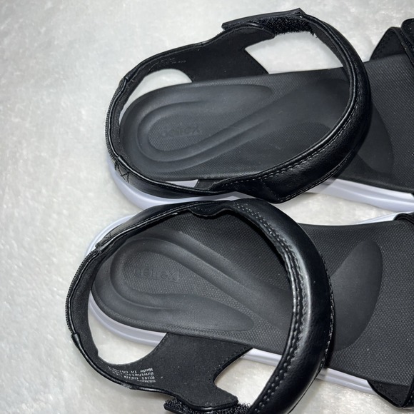 Aetrex Whit Sport Sandals Women's Size 10 Black Wedge Comfort Ankle Strap Shoes - Picture 10 of 16
